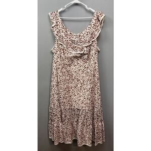 Rixo x Target Floral Dress Womens Plus 4X Print‎ Pattern Ruffle Tiered Midi NEW